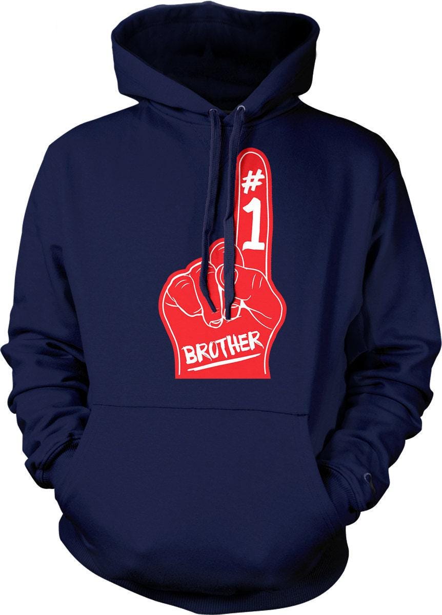 Brother Hoodie – Soft Cotton Blend Casual Sweatshirt With Foam Finger Design