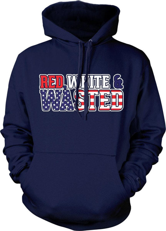 American Pride Hoodie - Red White Blue USA Flag Sweatshirt | Pouch Pocket