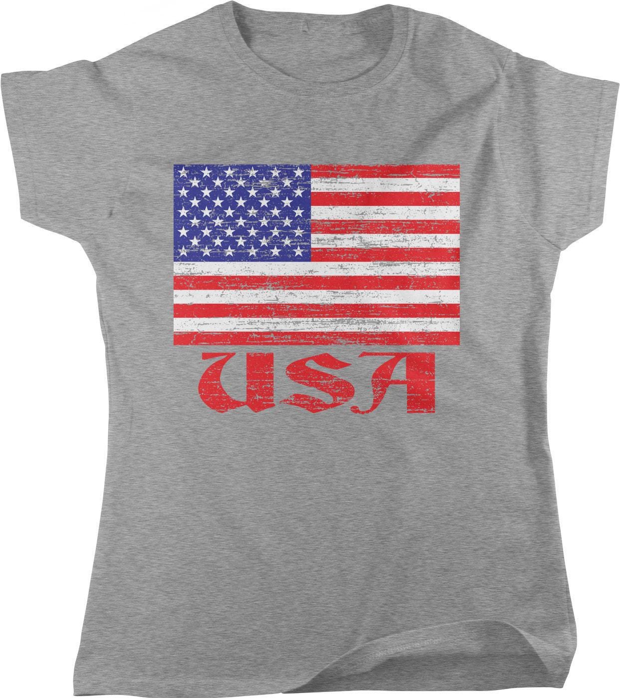 USA Pride T-Shirt - Lightweight Cotton Shirt | Women's Sizes S-XL, Soft Durable Fabric