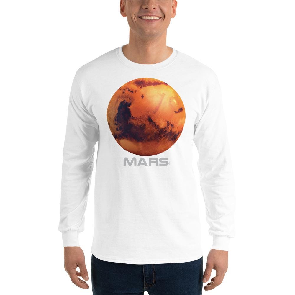 Planet Mars Men’s Long Sleeve Shirt