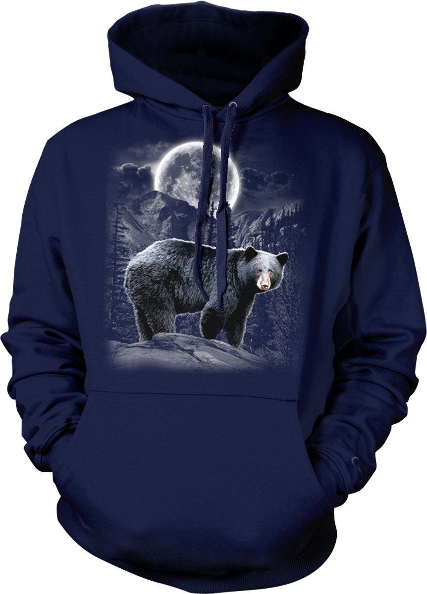 Black Bear Hoodie – Mountain Hooded Sweatshirt With Durable Warm Design