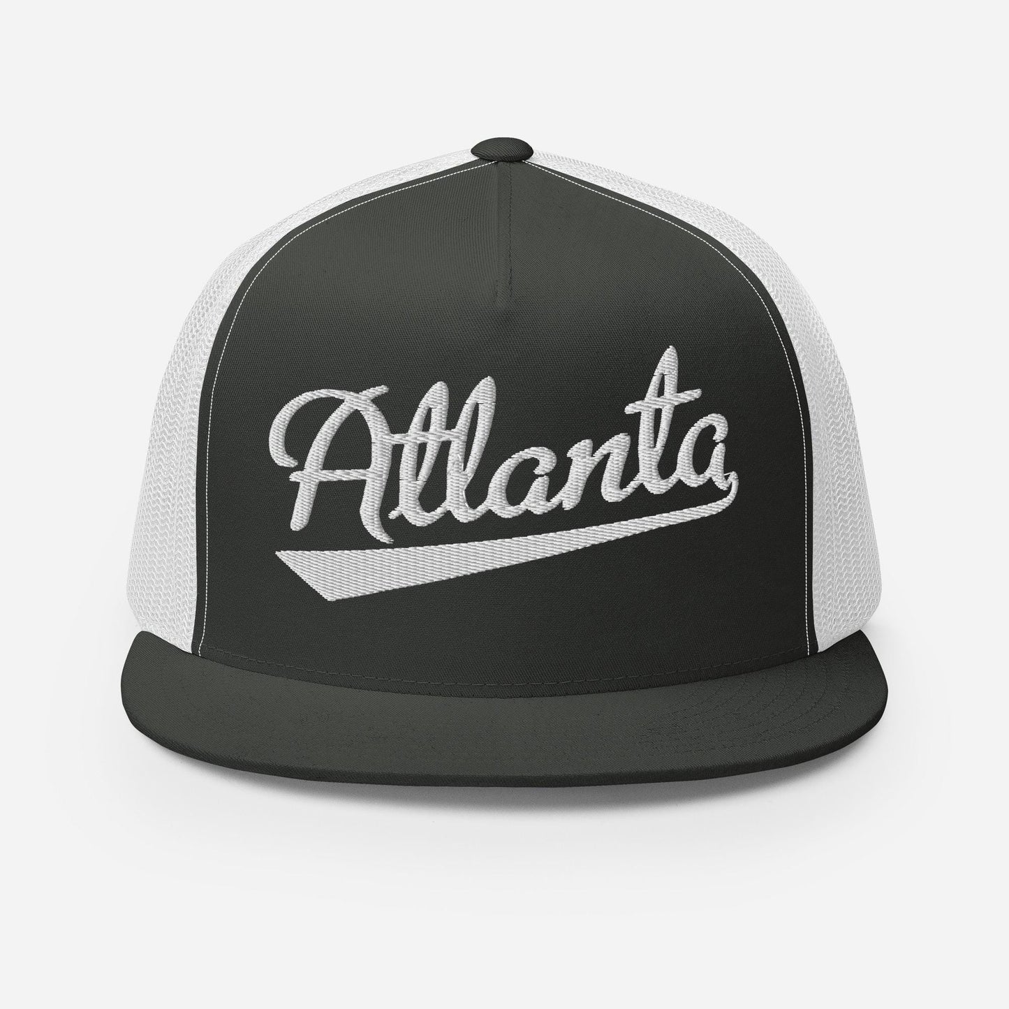 Snapback Trucker Hat - Atlanta Five Panel Cap | Mesh Back, Flat Bill