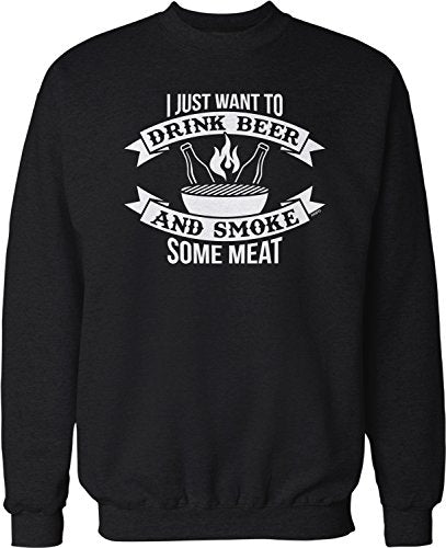NOFO Clothing Co Drink Beer and Smoke Some Meat Crew Neck Sweatshirt