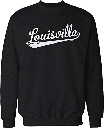 NOFO Clothing Co Louisville Script Baseball Font Crew Neck Sweatshirt