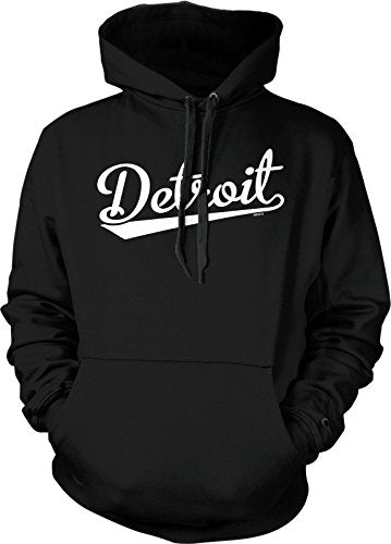 NOFO Clothing Co Detroit Script Baseball Font Hooded Sweatshirt