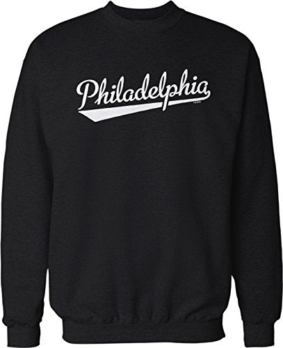 NOFO Clothing Co Philadelphia Script Baseball Font Crew Neck Sweatshirt