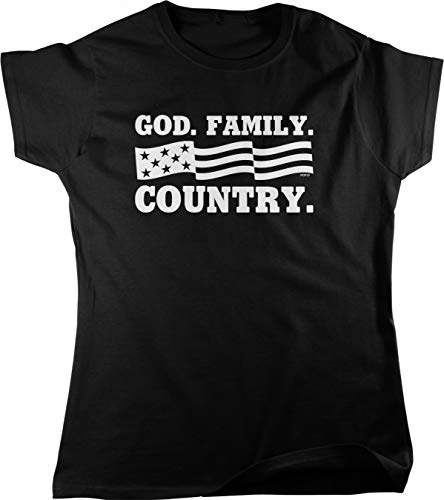 NOFO Clothing Co God Family Country Women's T-Shirt