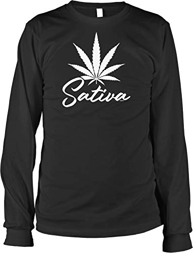 NOFO Clothing Co Sativa Marijuana Plant Men's Long Sleeve Shirt