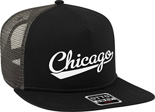 NOFO Clothing Co Chicago Script Baseball Font Snapback Trucker Hat