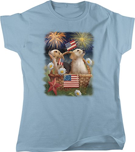 NOFO Clothing Co Puppies, Americana, Independence Day Women's T-Shirt