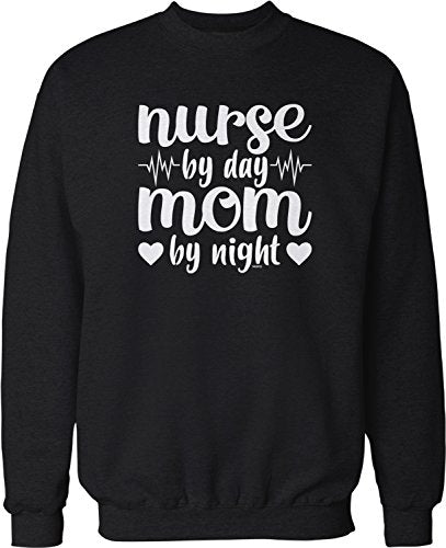 NOFO Clothing Co Nurse by Day, Mom by Night Crew Neck Sweatshirt