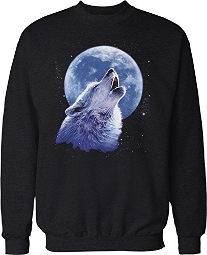 NOFO Clothing Co Wolf Howling at The Moon Crew Neck Sweatshirt