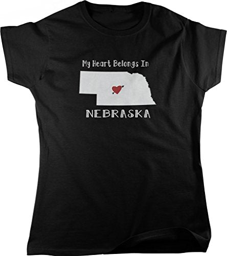 NOFO Clothing Co My Heart Belongs in Nebraska Women's T-Shirt