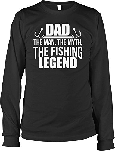 NOFO Clothing Co Dad, The Man, The Myth, The Fishing Legend Men's Long Sleeve Shirt