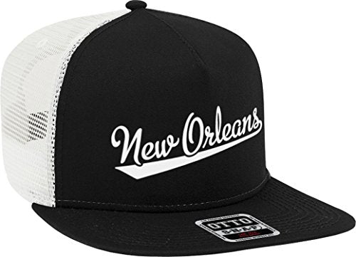 NOFO Clothing Co New Orleans Script Baseball Font Snapback Trucker Hat
