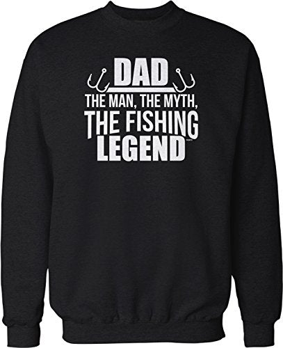 NOFO Clothing Co Dad, The Man, The Myth, The Fishing Legend Crew Neck Sweatshirt