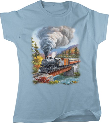 NOFO Clothing Co Train Crossing, Locomotive Bridge Women's T-Shirt