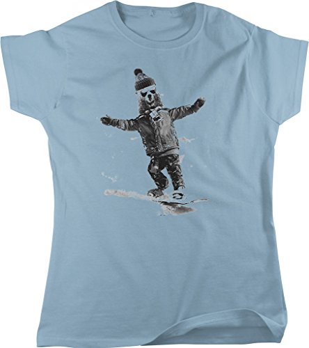 NOFO Clothing Co Grizzly Bear Snowboarding with Hat and Sunglasses Women's T-Shirt