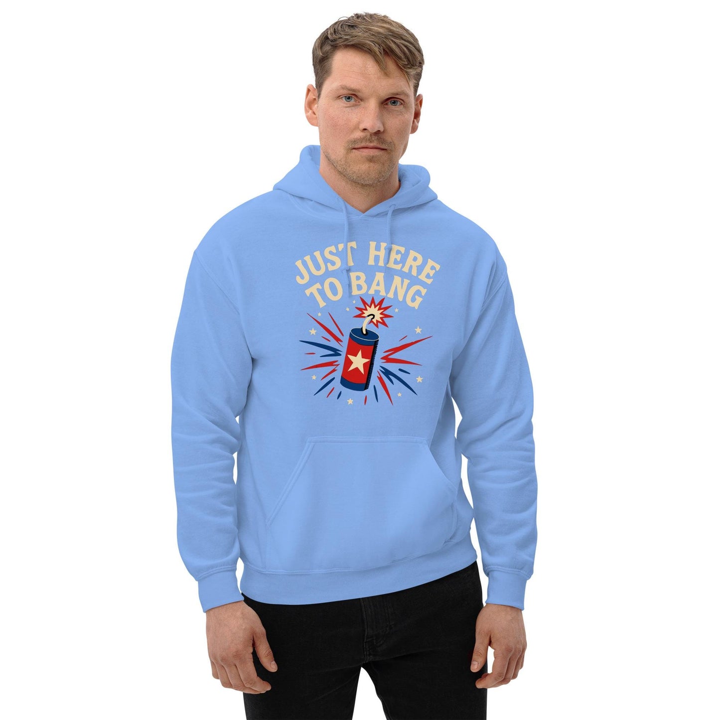 jut here to bang july 4th bbq gear Unisex Hoodie