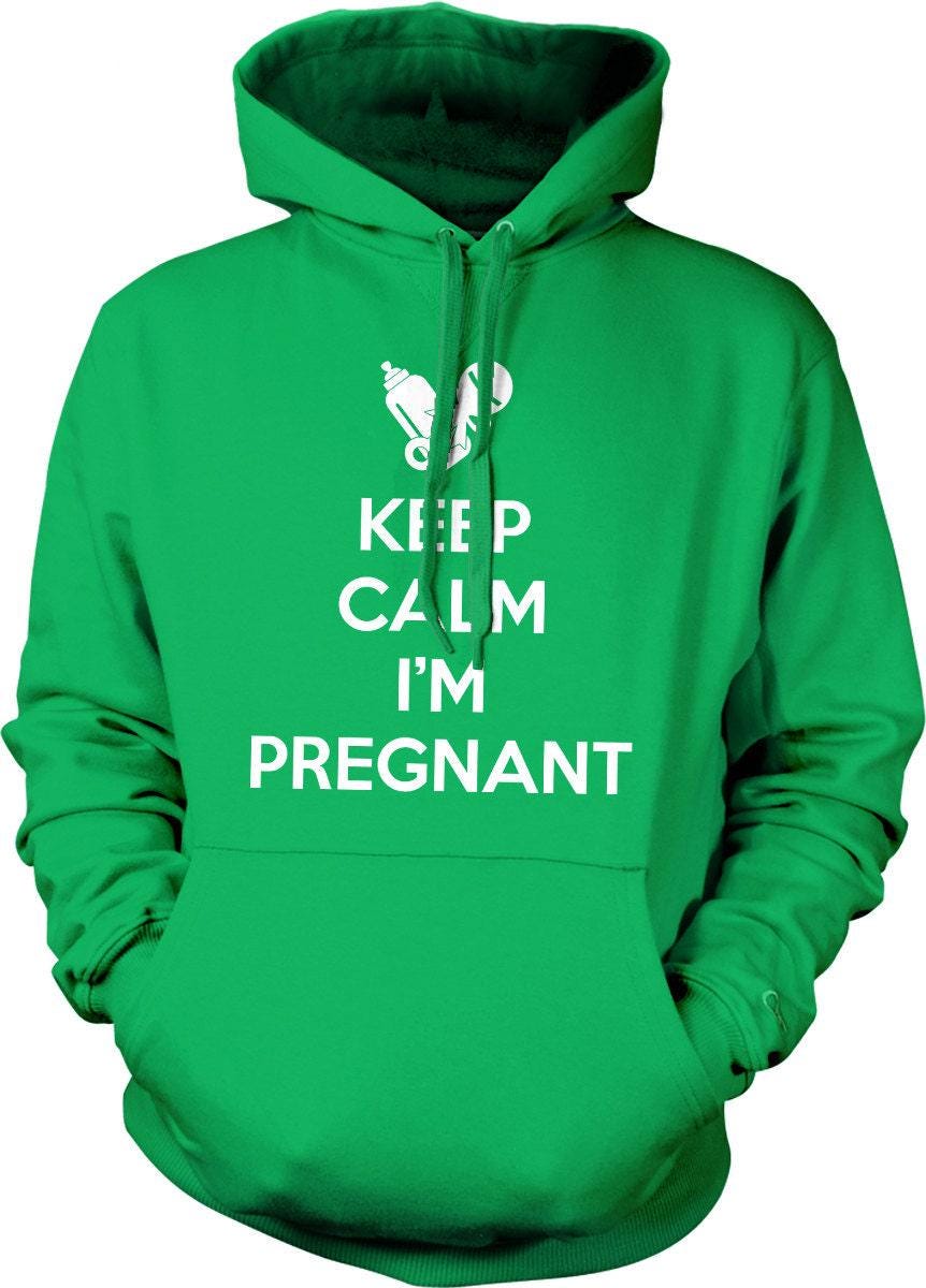 Pregnant Hooded Sweatshirt – Cozy Cotton Blend Pullover With Double Ply Hoodie