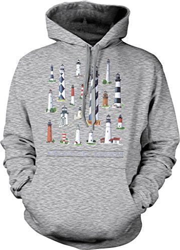 NOFO Clothing Co Atlantic Lighthouses, Navigational Aid, Maritime Hooded Sweatshirt