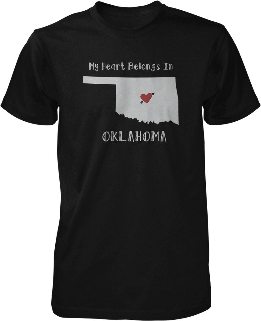 NOFO Clothing Co My Heart Belongs in Oklahoma Men's T-Shirt