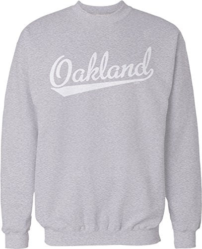 NOFO Clothing Co Oakland Script Baseball Font Crew Neck Sweatshirt