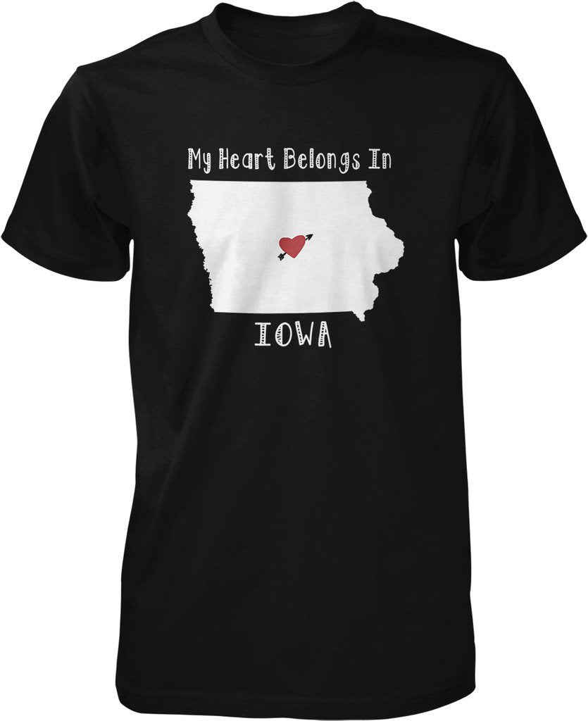 NOFO Clothing Co My Heart Belongs in Iowa Men's T-Shirt