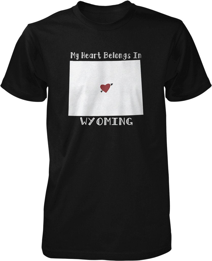 NOFO Clothing Co My Heart Belongs in Wyoming Men's T-Shirt