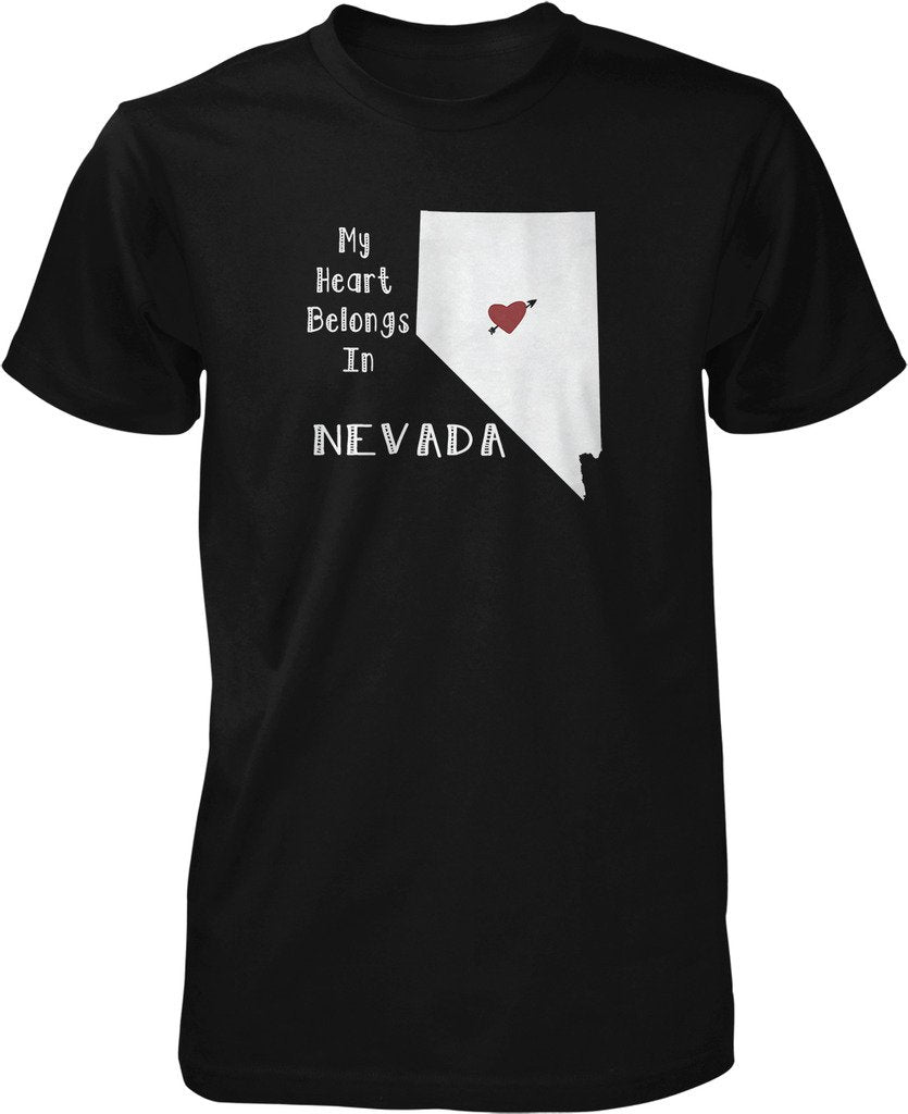 NOFO Clothing Co My Heart Belongs in Nevada Men's T-Shirt