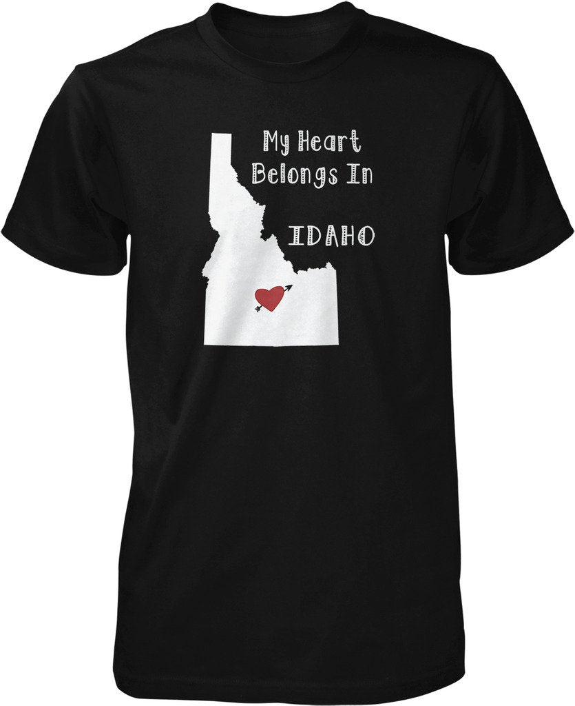 NOFO Clothing Co My Heart Belongs in Idaho Men's T-Shirt