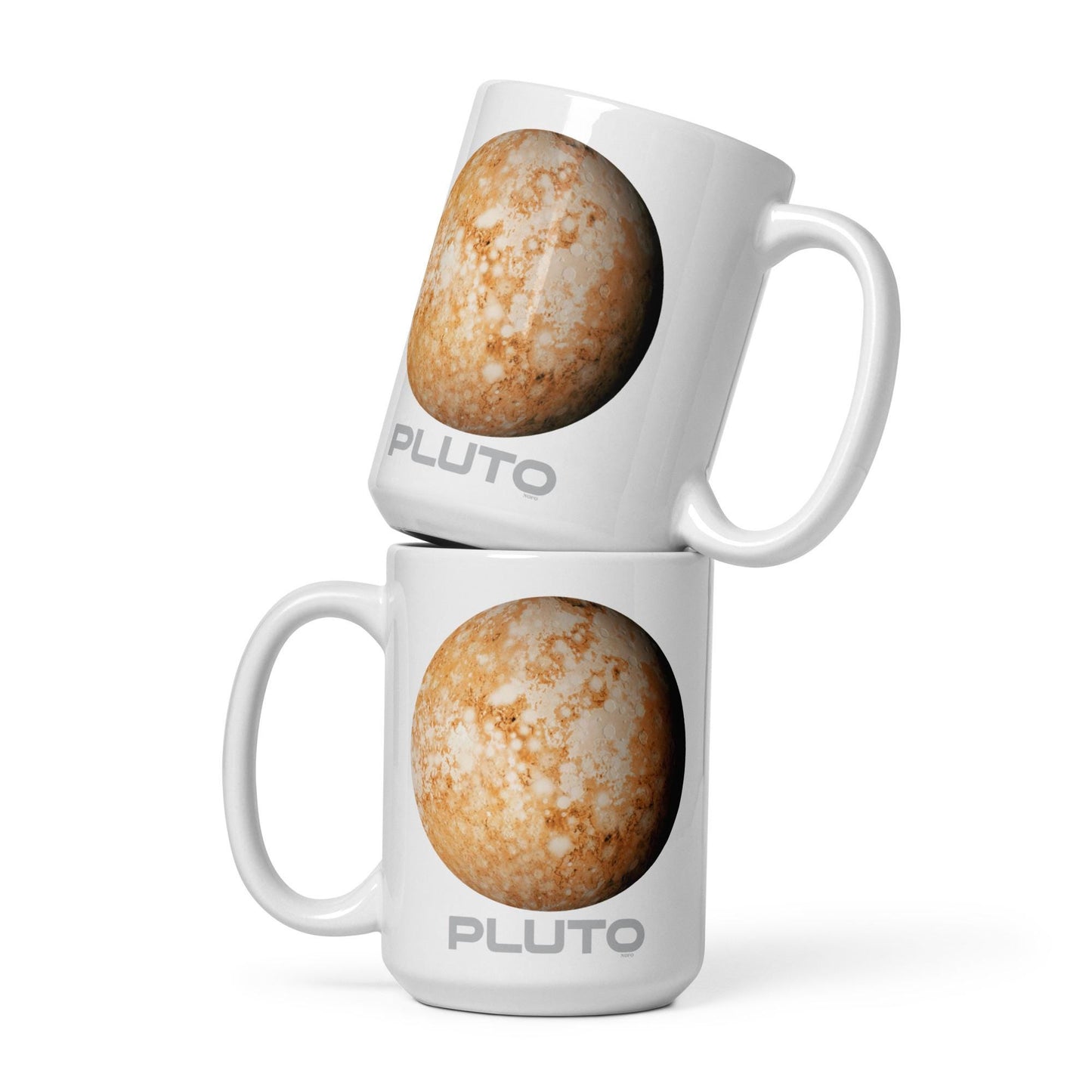 Planet Pluto White glossy mug