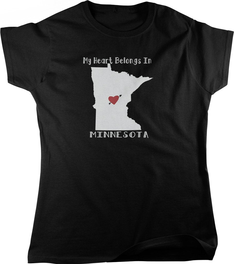 NOFO Clothing Co My Heart Belongs in Minnesota Women's T-Shirt