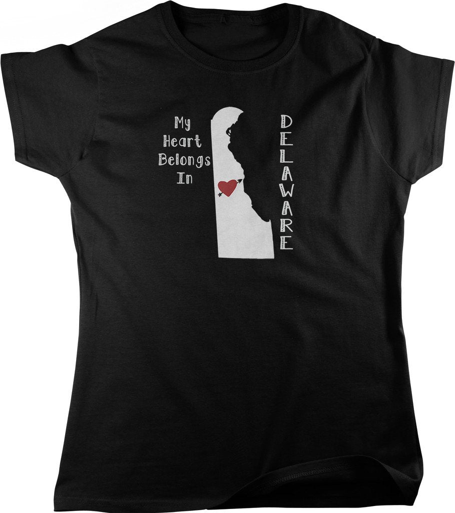 NOFO Clothing Co My Heart Belongs in Delaware Women's T-Shirt