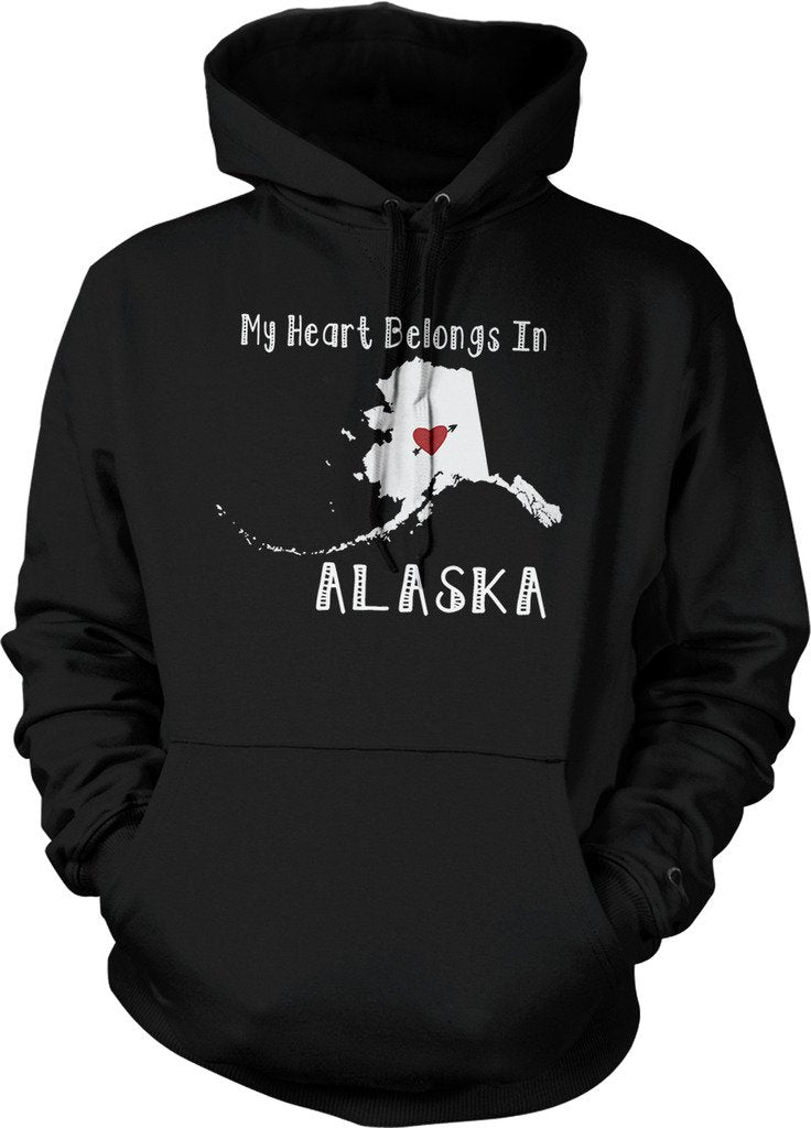 NOFO Clothing Co My Heart Belongs in Alaska Hooded Sweatshirt