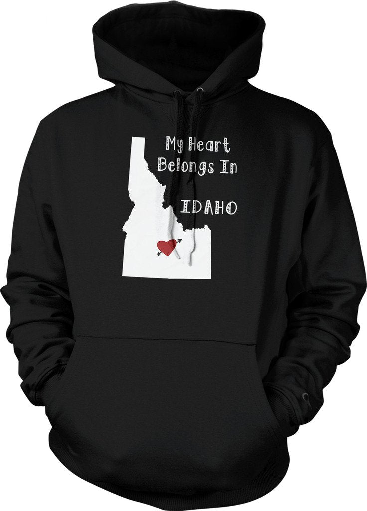 NOFO Clothing Co My Heart Belongs in Idaho Hooded Sweatshirt