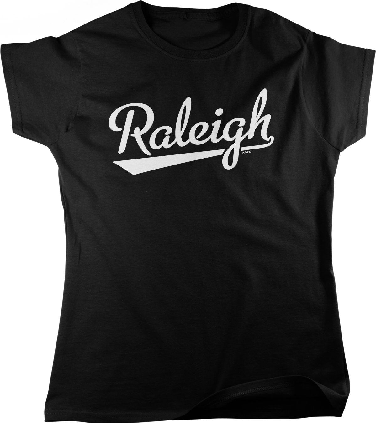 Women's Baseball T-Shirt - Raleigh Script Design | Pre-Shrunk Cotton Full Cut Tee