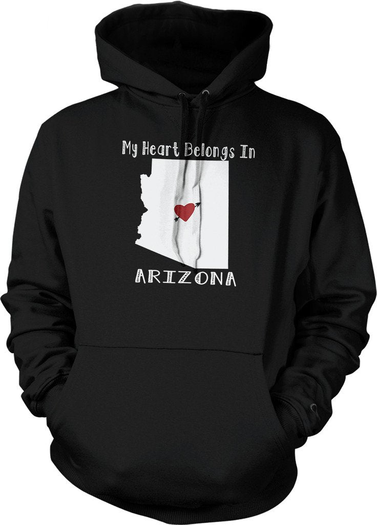 NOFO Clothing Co My Heart Belongs in Arizona Hooded Sweatshirt