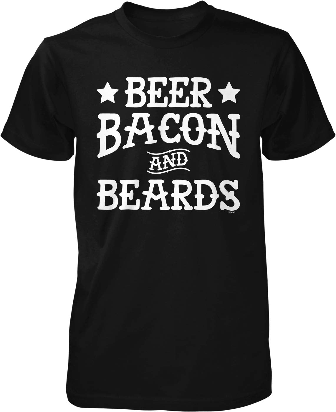 NOFO Clothing Co Beer Bacon and Beards Men's T-Shirt