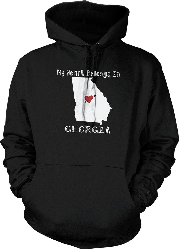 NOFO Clothing Co My Heart Belongs in Georgia Hooded Sweatshirt
