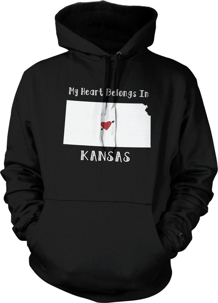 NOFO Clothing Co My Heart Belongs in Kansas Hooded Sweatshirt