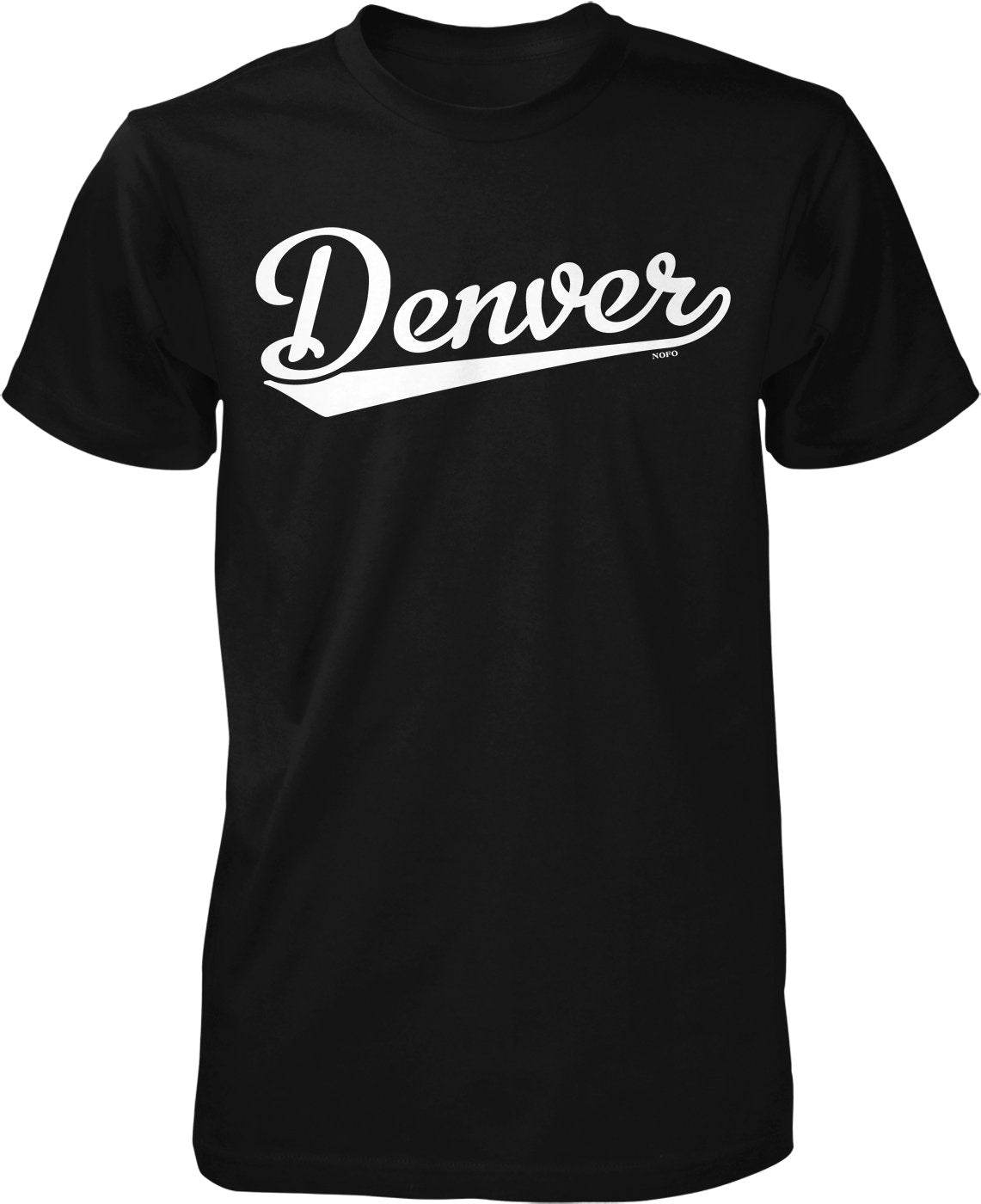 NOFO Clothing Co Denver Script Baseball Font Men's T-Shirt