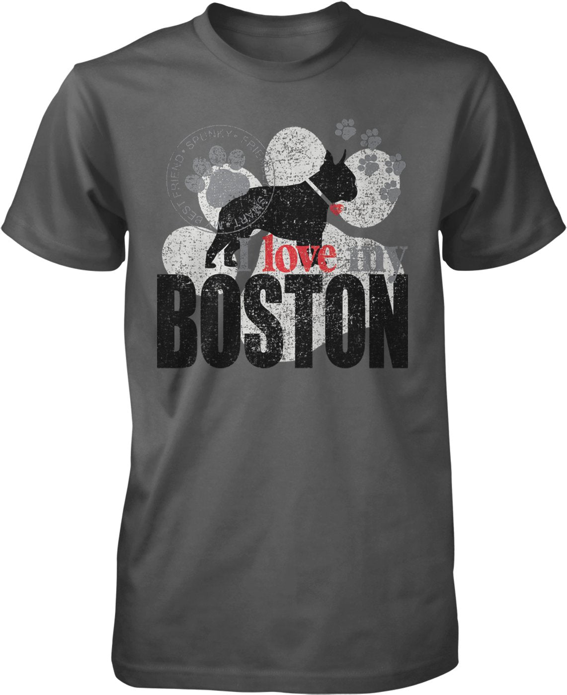NOFO Clothing Co I Love My Boston, Boston Terrier Men's T-Shirt