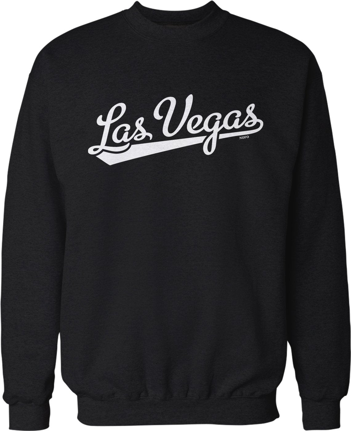 NOFO Clothing Co Lasvegas Script Baseball Font Crew Neck Sweatshirt