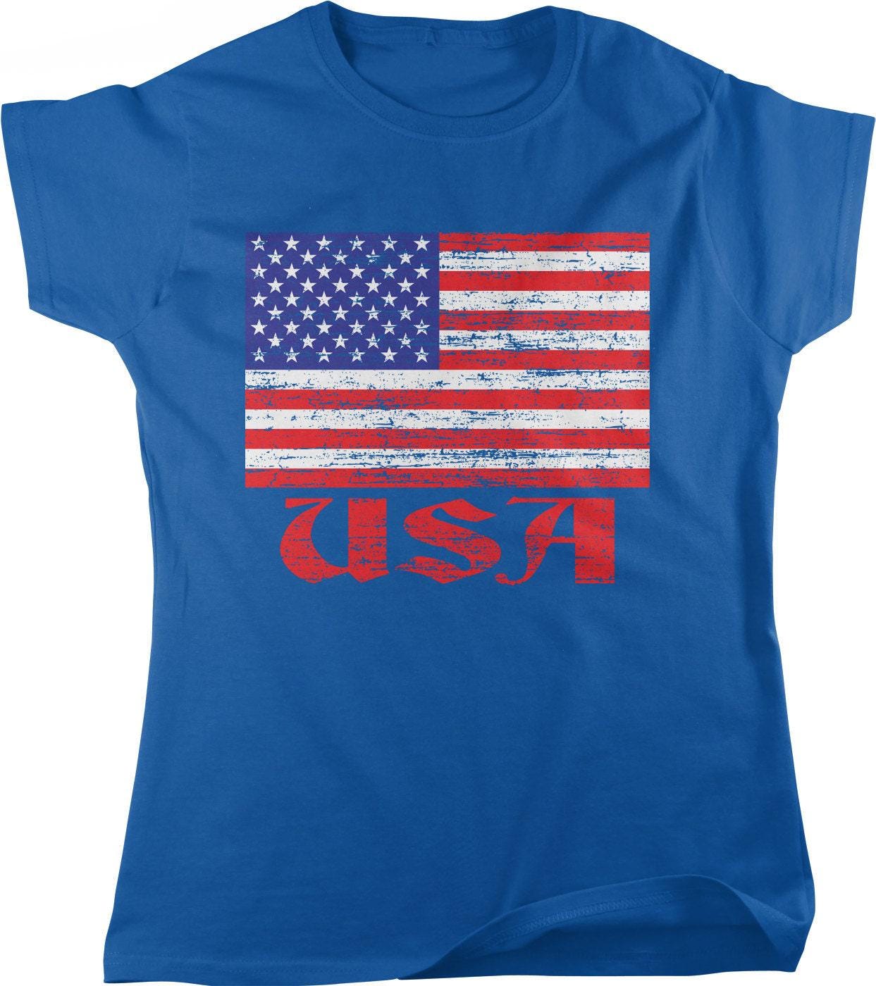 USA Pride T-Shirt - Lightweight Cotton Shirt | Women's Sizes S-XL, Soft Durable Fabric