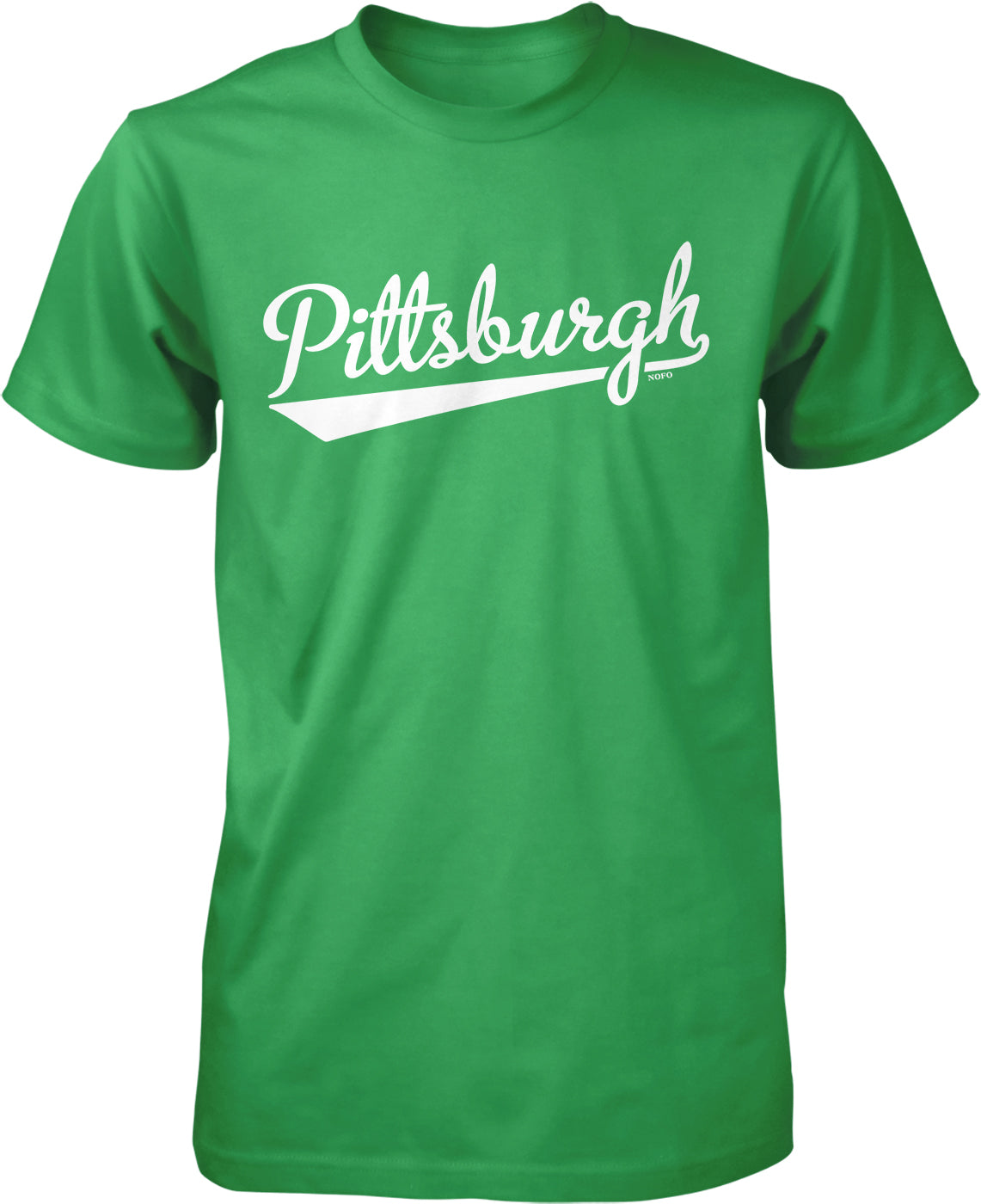 NOFO Clothing Co Pittsburgh Script Baseball Font Men's T-Shirt