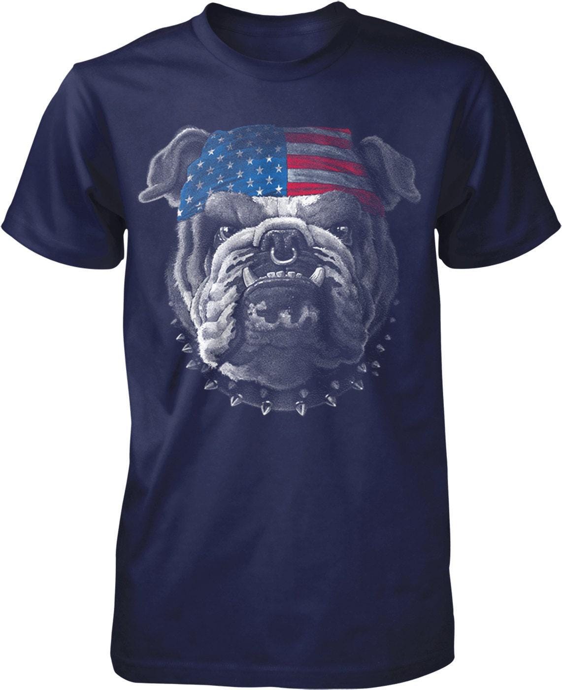 Bulldog USA T-Shirt – Men's Patriotic Tee With American Flag Shirt Design