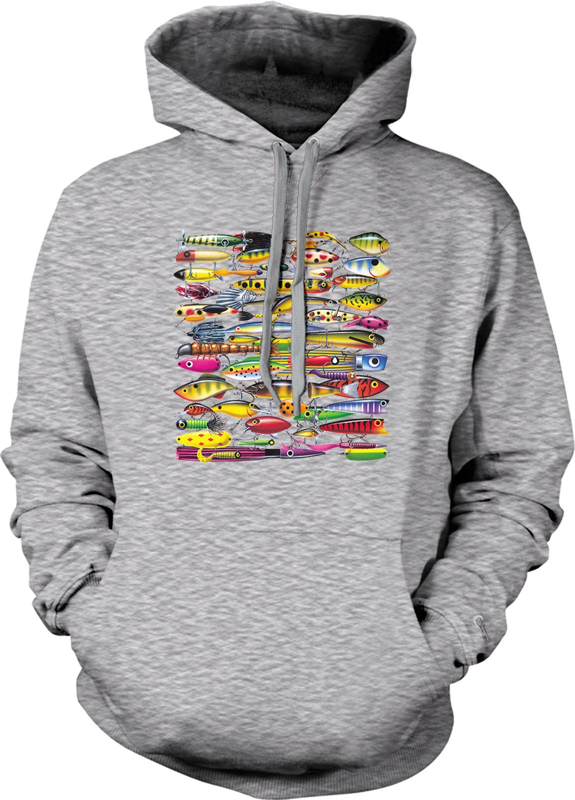 Fishing Lures Sweatshirt – Vibrant Lure Design Hoodie for Anglers
