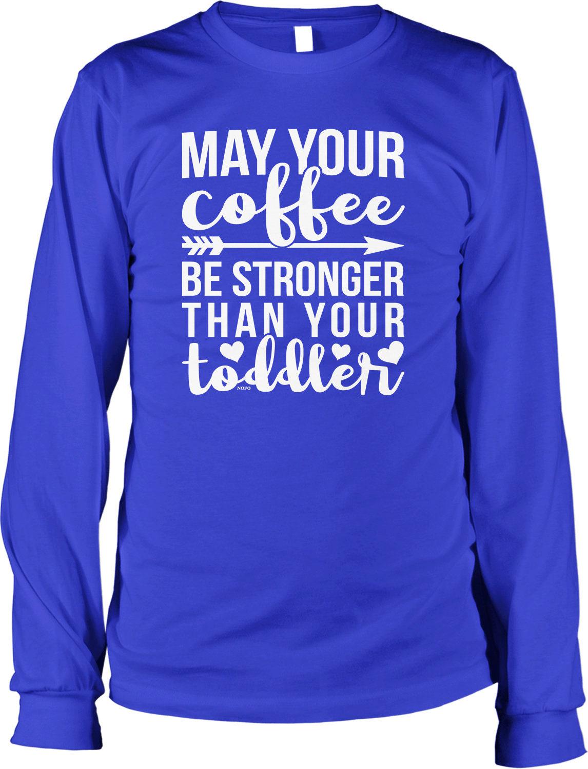 Long Sleeve Shirt - Casual Coffee Shirt With Pre Shrunk Cotton & Taped Neck