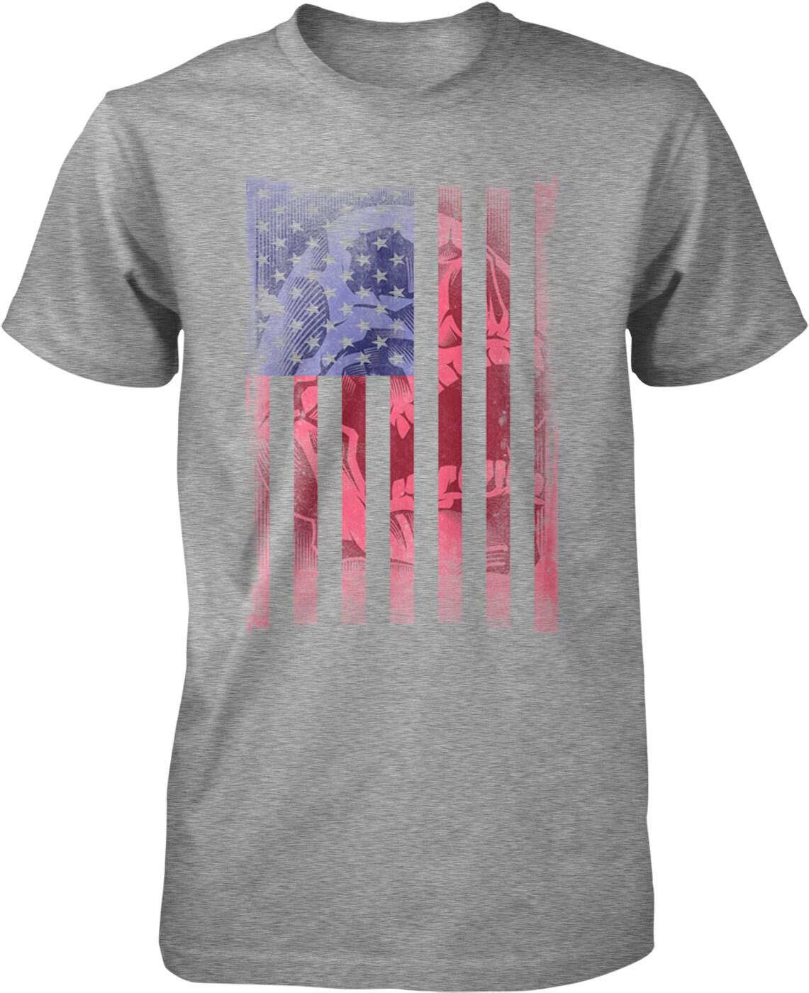 Patriotic Skull T-Shirt - Bold American Flag Shirt | Soft Cotton Tee
